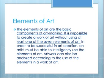 Preview of All The Elements! Art Unit