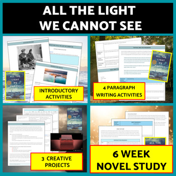 Preview of All the Light We Cannot See Novel Study, Bundle, Unit Plan, Anthony Doerr