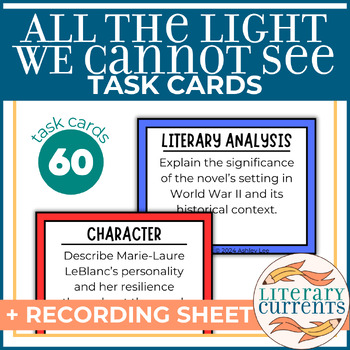 Preview of All the Light We Cannot See | Doerr | Analytical Task Cards | AP Lit HS ELA
