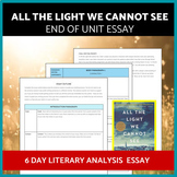 All the Light We Cannot See Essay, Anthony Doerr, End of U