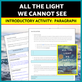 All the Light We Cannot See Introductory Activities Litera
