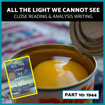 Preview of All the Light We Cannot See Novel Study Discussion Questions Anthony Doerr