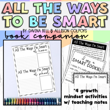 Preview of All the Ways to be Smart Book Companion - Growth Mindset No Prep Printable
