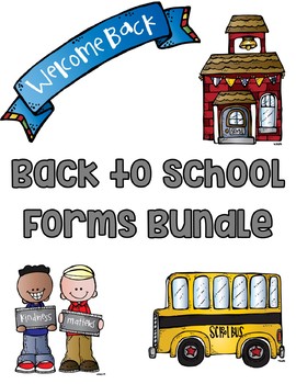 Preview of Back to school information forms