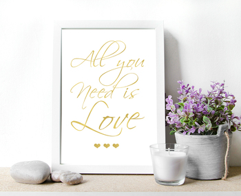 Preview of All you need is love - for you poster -Typography design- Ready to print
