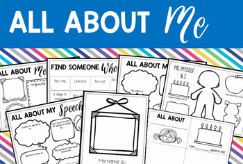 All About Me Worksheets by William Eason | TPT