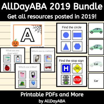Preview of AllDayABA Yearly Bundle 2 - ABA Therapy, ABA Therapy Activities, ABA Resources