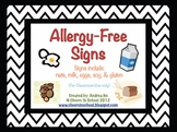 Allergy-Free Classroom Signs