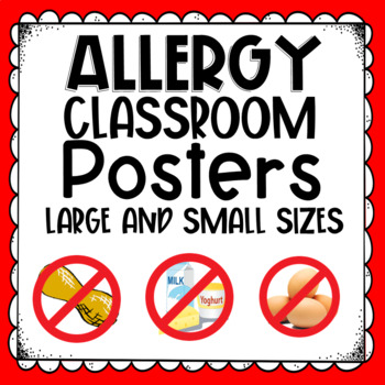 Preview of Allergy Posters for the Classroom! Peanut/Nut, Dairy, and Egg