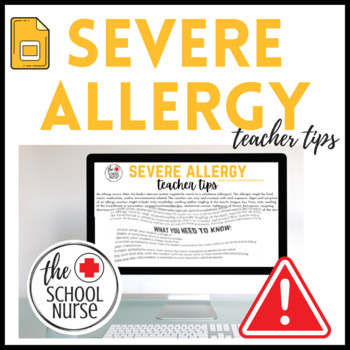 Preview of Allergy : Teacher Tips