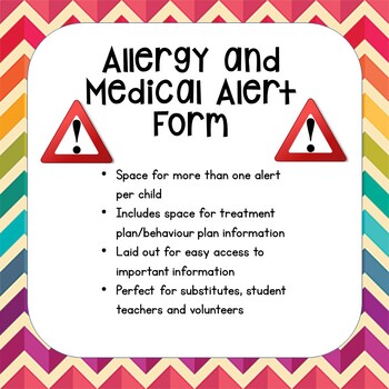 Preview of Allergy and Medical Alert Form