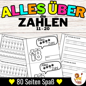 Preview of Alles über die Zahlen 11-20 Hefte | Mathe - Deutsch / German