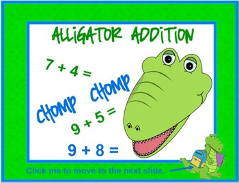 Preview of Alligator ADDITION SMARTBOARD