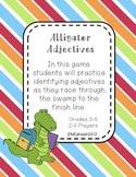 Alligator Adjectives Grammar Center Game Grades 3-5