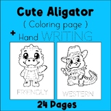 Crocodile / Alligator Coloring Pages  Activities + Hand Writing