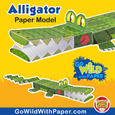 Alligator Craft Activity | 3D Paper Model Crocodile