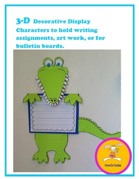 Preview of Alligator Craft -Decorative Display for Handwriting, Art, or Bulletin Boards