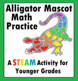 Alligator Crocodile Mascot Math Addition STEAM STEM for Yo