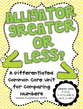 Preview of Alligator Greater or Less? A Common Core Unit for Comparing Numbers