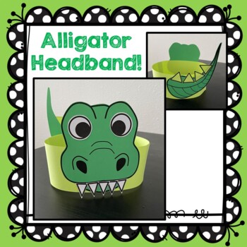 Alligator Headband, A is for Alligator, Alligator Craft by KinderBeez