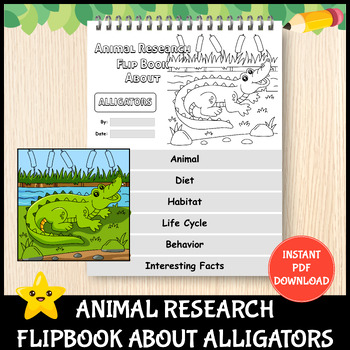 Preview of Alligator Research Report Flipbook | Zoo Animals, Science Activity Worksheets