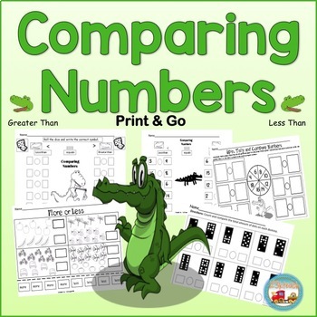 Preview of Greater Than Less Than*Comparing Numbers*Printable or Digital/ kindergarten-2nd