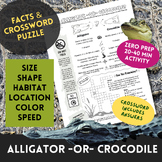 Alligator or Crocodile? - Facts + Crosswords + Vocab