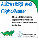Alligators and Crocodiles Functional Themed Handwriting Pr