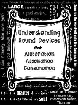 Preview of Alliteration, Assonance, Consonance: Sound Devices in Poetry for Secondary
