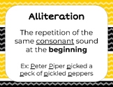 Alliteration, Assonance, Consonance definition posters (Sp