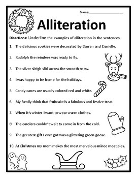 Printable Alliteration Worksheets