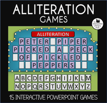 Preview of Alliteration Games - Examples of Alliteration in Sentences - 15 PPT Games