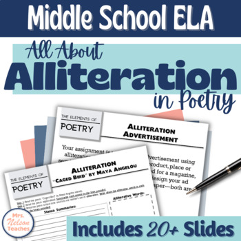 Preview of Alliteration Activity Middle School Poetry