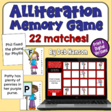 Alliteration Memory Game in Print and Digital