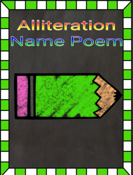 Preview of Alliteration Name Poem - Great for Back to School - Google Slides
