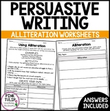 Alliteration - Persuasive Writing Worksheets