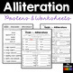Alliteration Poster Sentences and Worksheets by The Kinder Kids | TpT