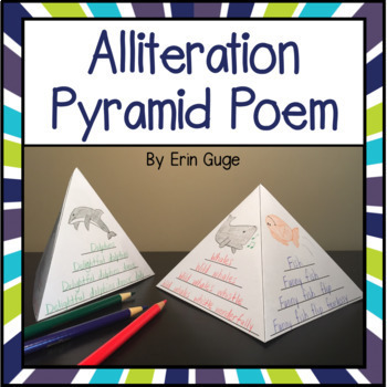 Preview of Alliteration Pyramid Poem | Lesson Plans and Printables