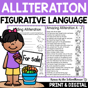 Preview of Alliteration Activities and Worksheets | Figurative Language
