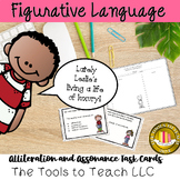 Alliteration and Assonance Figurative Language Task Cards 