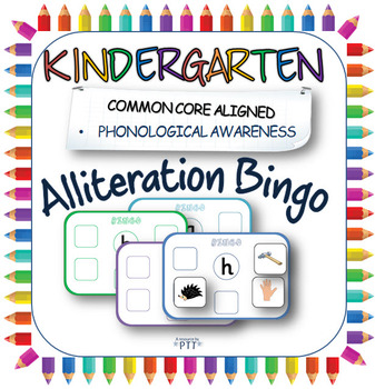 Alliteration Bingo Pre Reading Initial Sound Game For Kindergarten By Ptt
