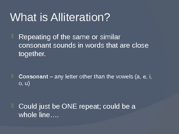 Preview of Alliteration in Poetry and Song