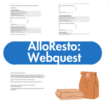 Preview of AlloResto (Uber Eats) Webquest - French Foods Webquest