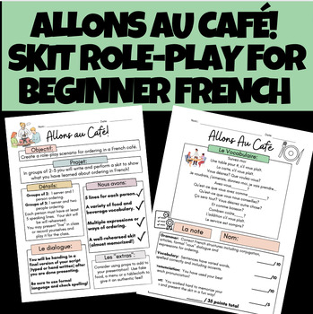 Preview of Allons au Café | Ordering in a French Restaurant Skit