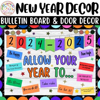 Preview of Allow Your Year To...: January And New Years Bulletin Boards And Door Decor Kits