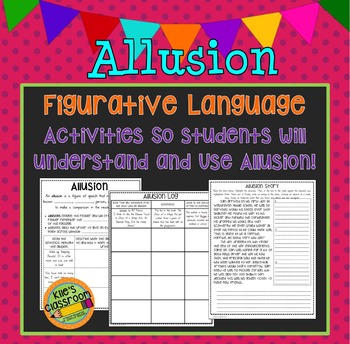 Preview of Allusion Figurative Language Interactive / Guided Notes and Writing Activity