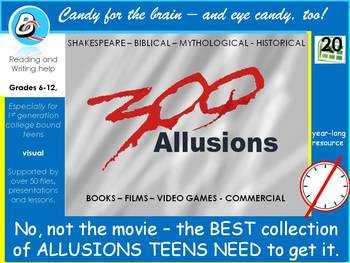Preview of Allusions! A timely cheat sheet of 300 cultural literacy references for students