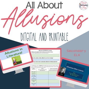 Preview of Allusions in Literature Unit - Digital and Printable - Distance Learning