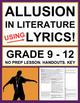 Allusions in Song Lyrics: No Prep Activities, Lesson Plan & Answer Key
