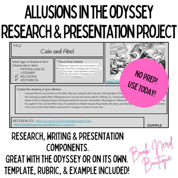 Preview of Allusions in The Odyssey Research Project for High School English Classes